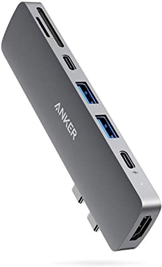 Anker USB C Hub for MacBook, Anker 547 USB-C Hub (7-in-2), Compatible with Thunderbolt 4 USB C Port, 4K HDMI, USB C and 2 USB A Data Ports f