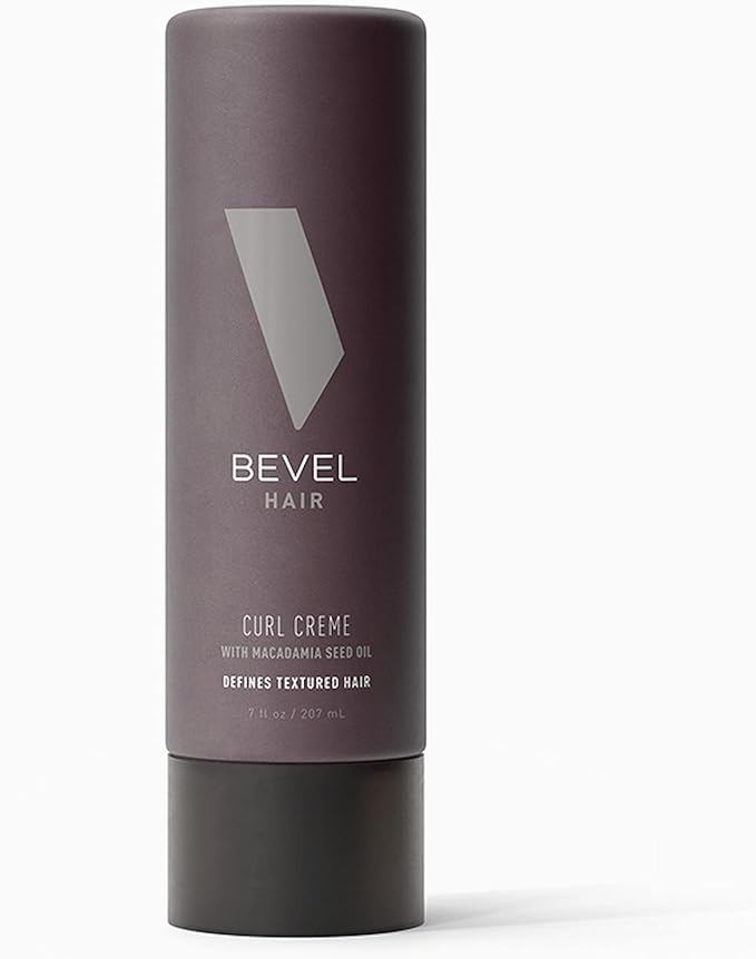 Curl Cream by Bevel - Moisturizing Curl Defining Cream, Lightweight, All-Day Hold, with Macadamia Seed and Coconut Oil