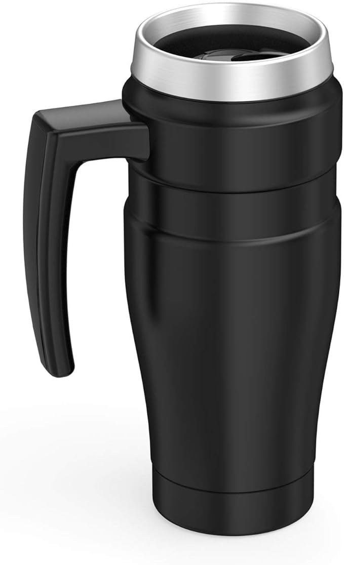 Thermos 101834 Stainless King Travel Mug, Matt Black, 470 ml