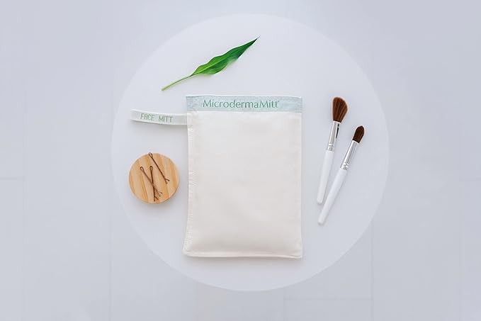 MicrodermaMitt Exfoliating Mitt for Face - Deep Exfoliator Scrub, Face Exfoliant - Revive and Glow, Non-Abrasive Scrubber for Wrinkles, Large Pores, Sun Damage, Uneven Skin Tone - Dead Skin Remover