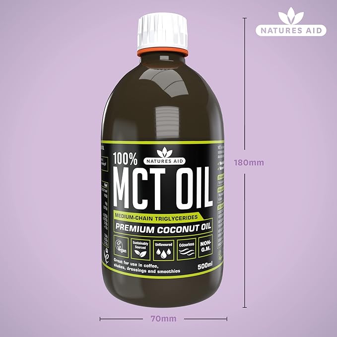 Natures aid 100 Percent Premium MCT Oil - 500ml