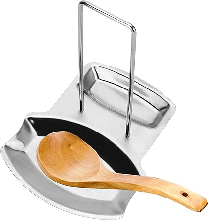 iPstyle Pan Lid Holder Progressive Lid and Spoon Rest Shelf 304 Stainless Steel Pan Lid Organizer Kitchen Decor Tool