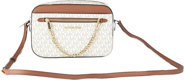 Michael Kors Women's Jet Set Item LARGE EAST WEST CHAIN Crossbody, Vanila/Softpink