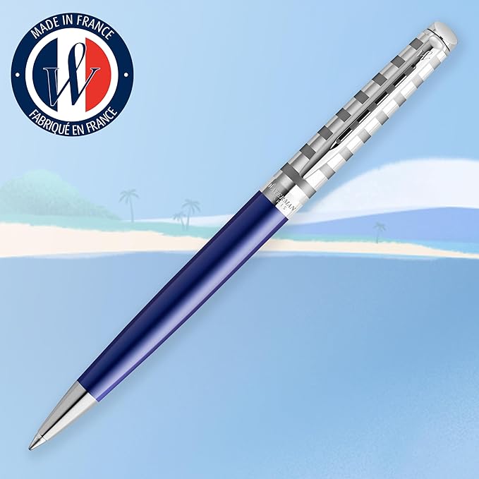 Waterman Ballpoint Pen | Hemisphere French Riviera Collection | Le Lounge Blue | Medium Point | Gift Box