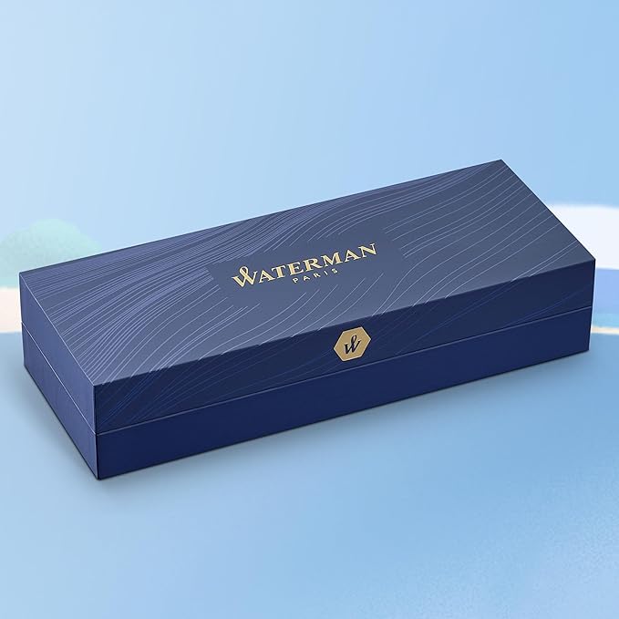 Waterman Ballpoint Pen | Hemisphere French Riviera Collection | Le Lounge Blue | Medium Point | Gift Box