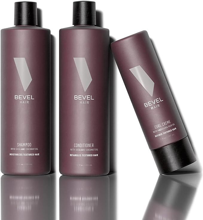 Curl Cream by Bevel - Moisturizing Curl Defining Cream, Lightweight, All-Day Hold, with Macadamia Seed and Coconut Oil