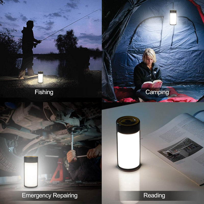 LED Camping Lantern, CT CAPETRONIX Rechargeable Camping Lights with 400LM 5 Light Modes Water-Resistant, 4 Pack Portable Tent Lights for Cam