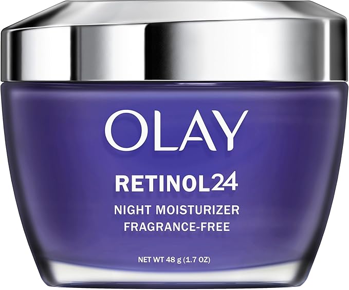 Olay Retinol 24 Face Moisturizer, Anti-Aging Night Face Cream for Wrinkles and Uneven Skin Tone with Retinol, 1.7 oz