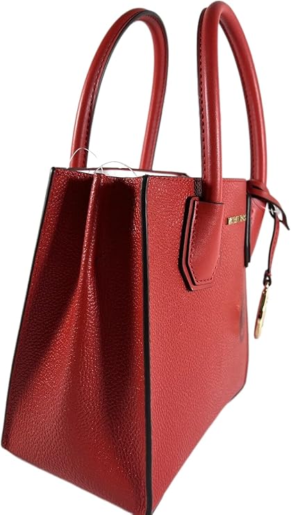 MICHAEL KORS MERCER MEDIUM MESSENGER CROSSBODY SATCHEL POWDER, Flame Red