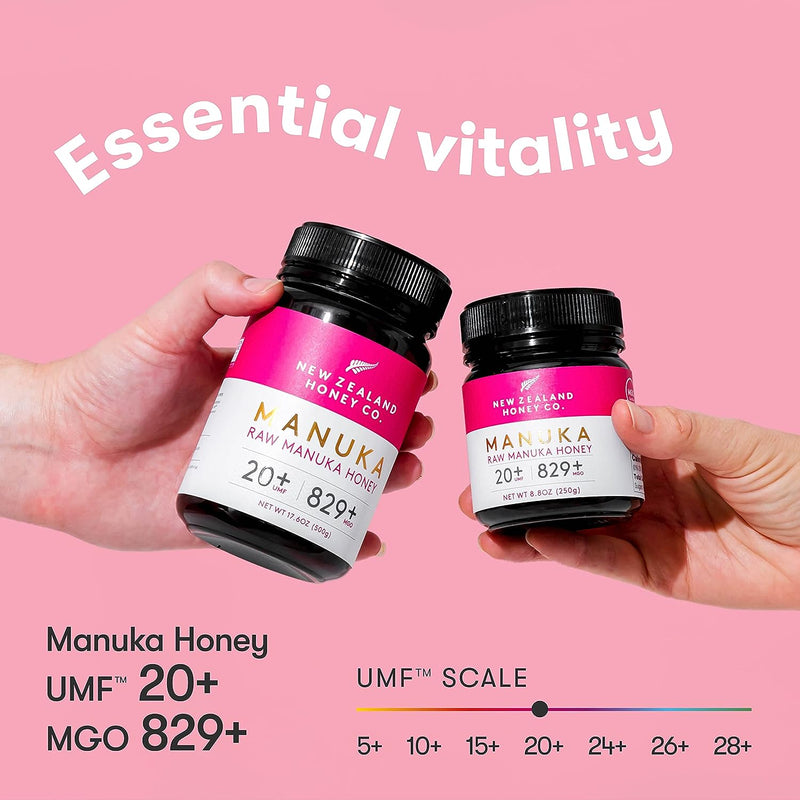 New Zealand Honey Co. Manuka Honey MGO 829+ / UMF 20+ | Active and raw | Made in New Zealand | 500g