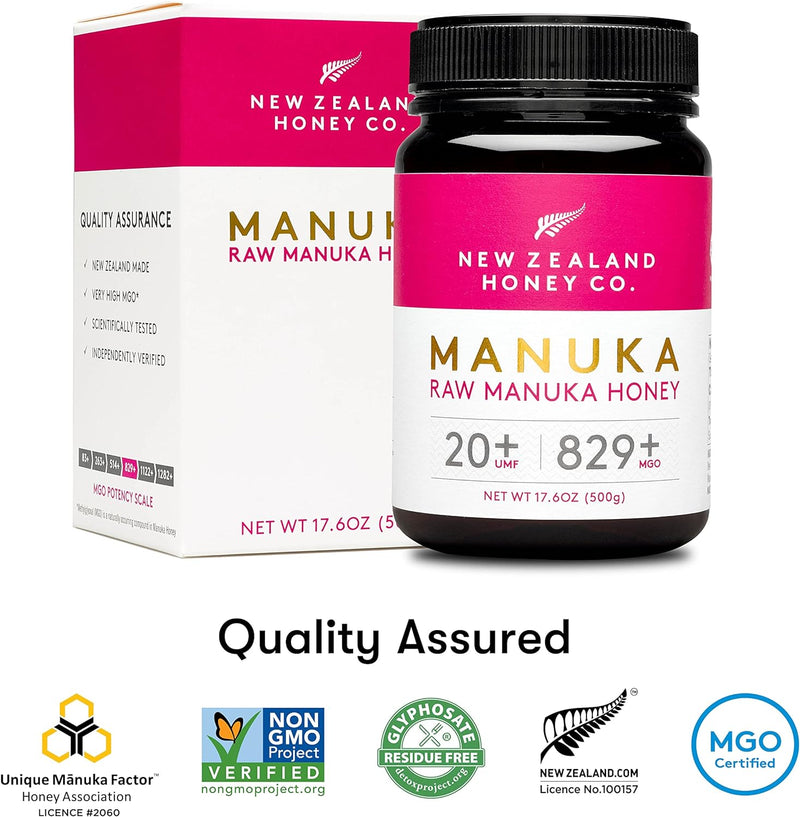 New Zealand Honey Co. Manuka Honey MGO 829+ / UMF 20+ | Active and raw | Made in New Zealand | 500g