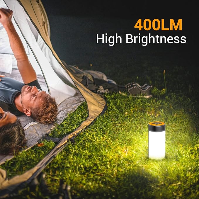 LED Camping Lantern, CT CAPETRONIX Rechargeable Camping Lights with 400LM 5 Light Modes Water-Resistant, 4 Pack Portable Tent Lights for Cam