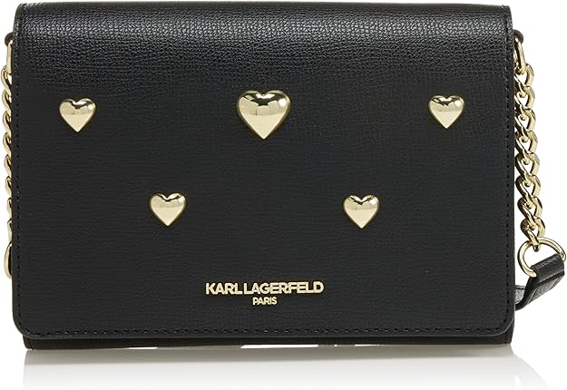 Karl Lagerfeld Paris Connie Crossbody Handbag, Black/Gold