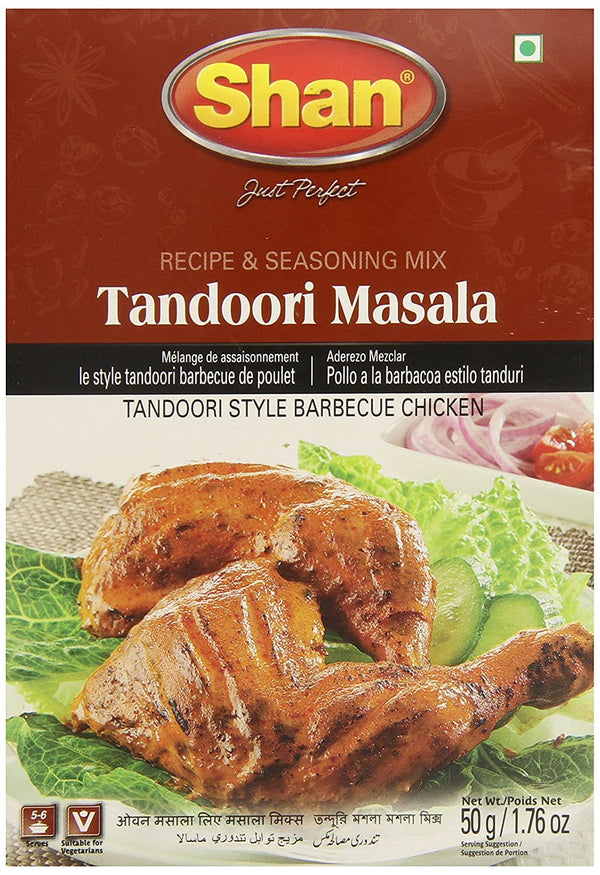 Shan - Tandoori Masala Seasoning Mix (50g) - Spice Packets for Tandoori Style Chicken