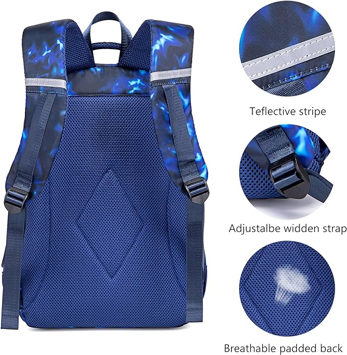 LEDAOU School Backpack Boys Teenagers Children Juvenile Girls Daypack Girls Leisure Backpack, blue, Backpack