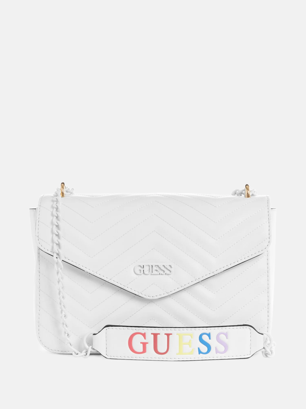 GUESS Coletta Faux-Leather Crossbody LG891221 WHITE