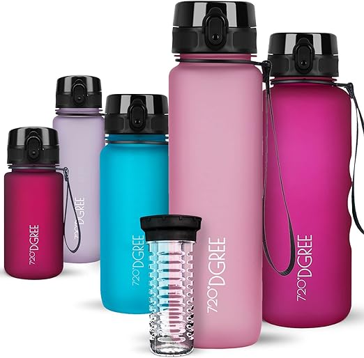 720°DGREE Water Bottle uberBottle +Fruit Infuser - 1L - BPA-Free, Leakproof - Reusable Tritan Sports Bottle for Fitness, Workout, Bike, Outdoor, Yoga, Hiking - Lightweight, Sustainable