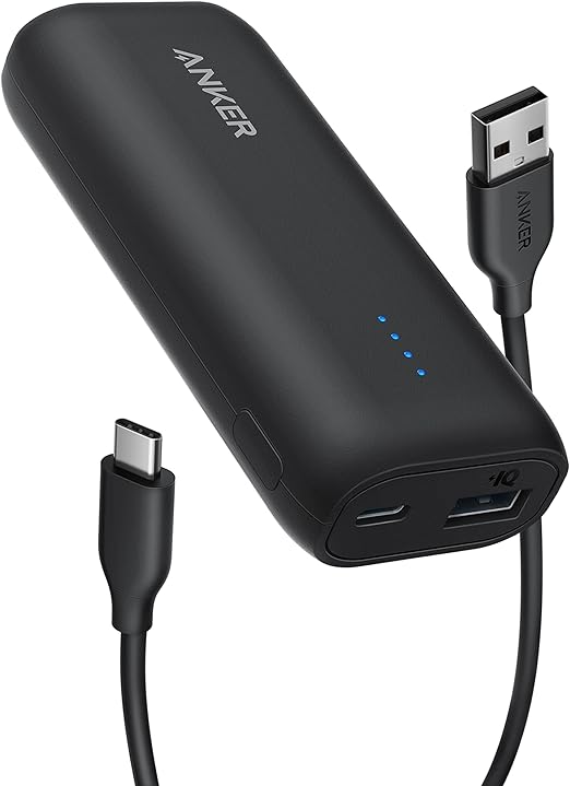 Anker Power Bank, 5,200mAh Ultra-Compact Portable Charger, 321 (PowerCore 5K), Compatible with iPhone 13 and 12 Series, Samsung, Google Pixe