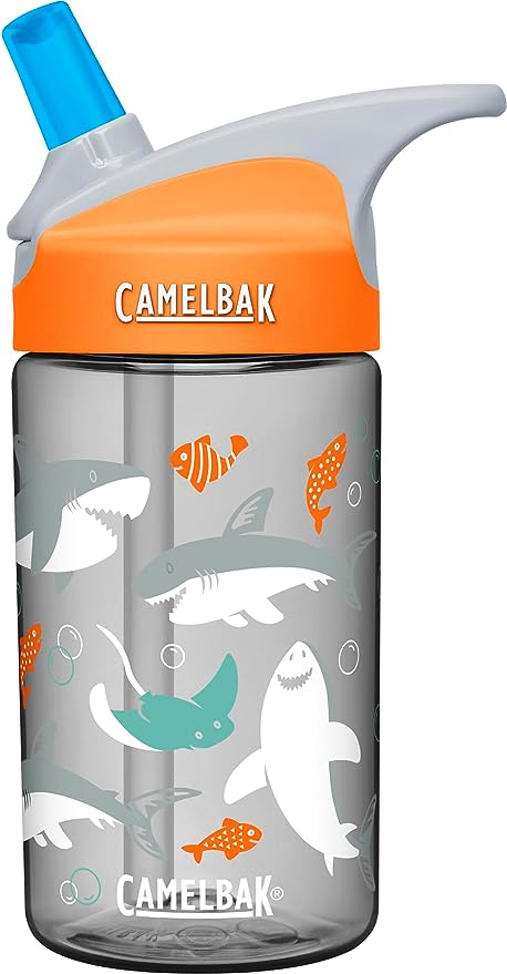 CamelBak Eddy Kids Water Bottle - 400 ml, Sharks