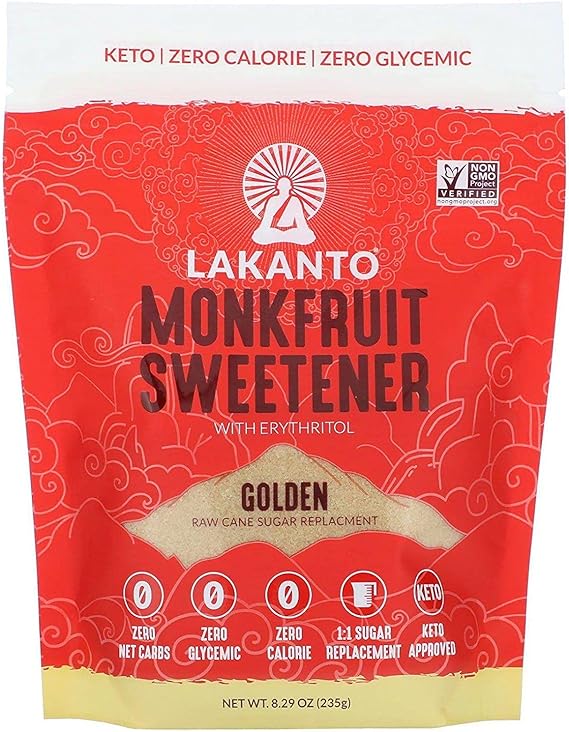 Lakanto, Monkfruit Sweetener with Erythritol, Golden, 8.29 oz (235g)