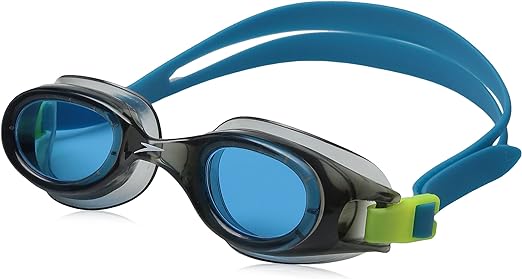 Speedo Unisex-child Swim Goggles Hydrospex Ages 6-14, Grey/Blue