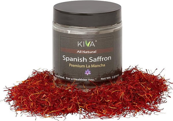 Kiva Gourmet Spanish Saffron - PREMIUM GRADE (3-Gram Bottle)